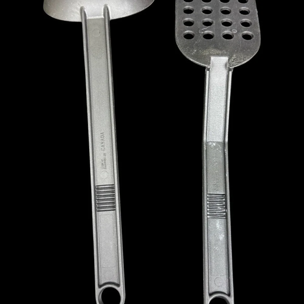 T-Fal Black Nylon Slotted Holes Spatula Flipper & Ladle Dipper Canada - Lot of 2